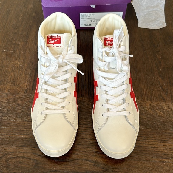 Onitsuka Tiger Fabre Hi NM white classic red new in box size euro 40.5 - Picture 7 of 12